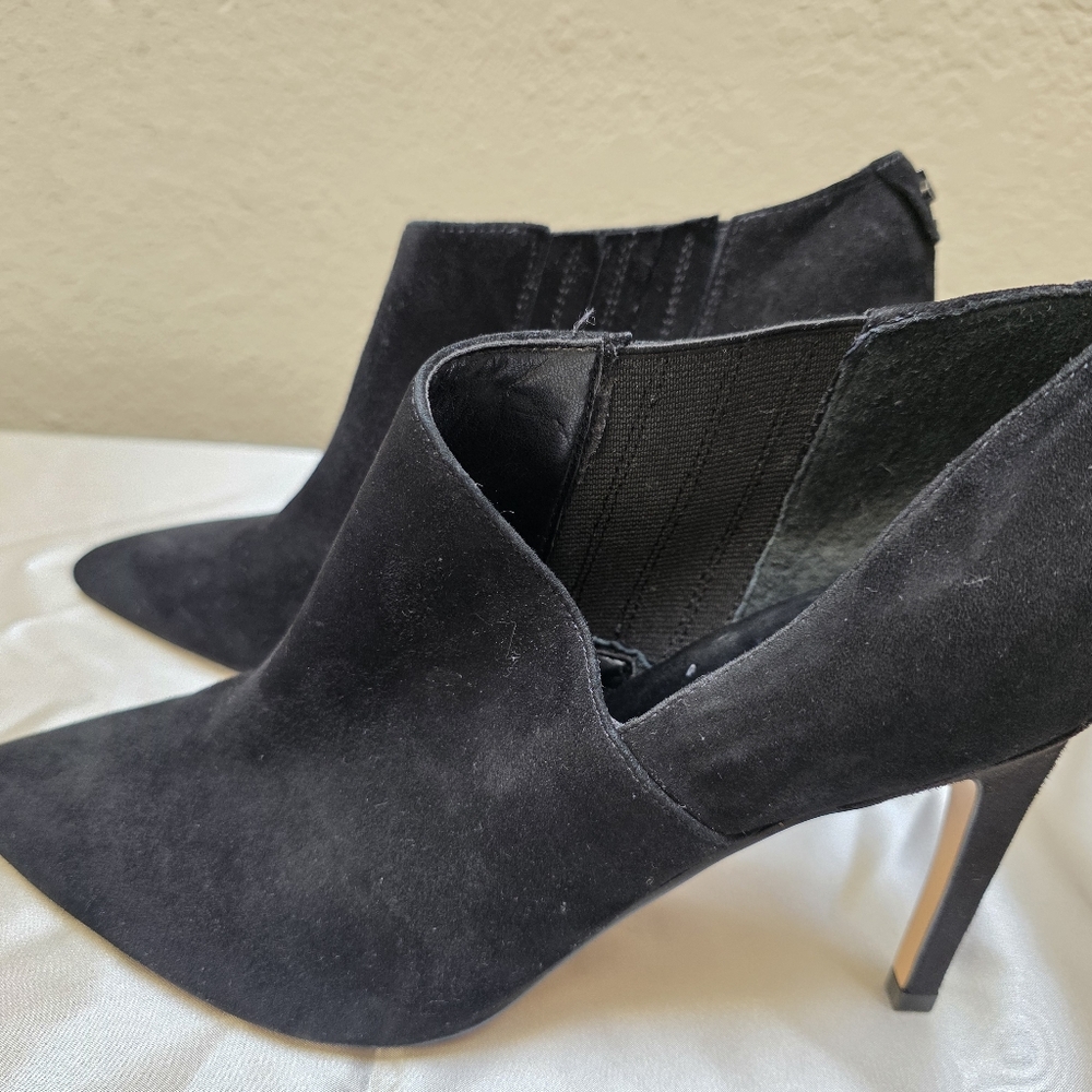 Calvin Klein Black Suede Heeled Boots